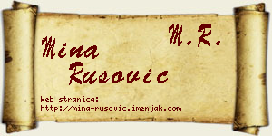 Mina Rusović vizit kartica